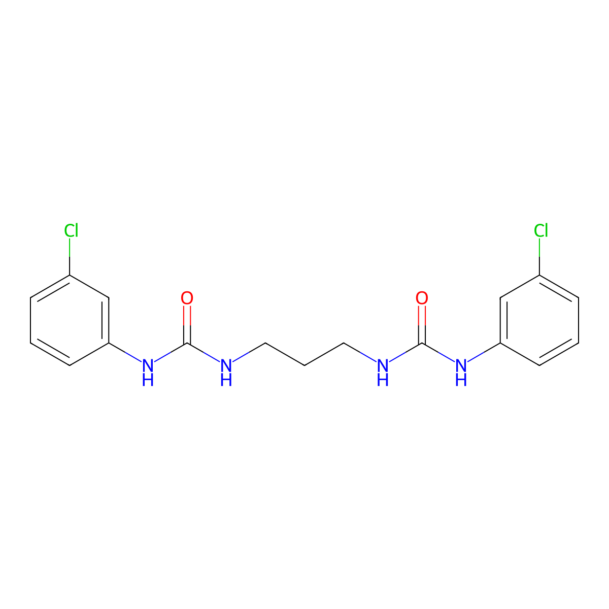 1-(3-Chlorophenyl)-3-[3-[(3-chlorophenyl)carbamoylamino]propyl]urea molecular structure, CAS 414881-53-1