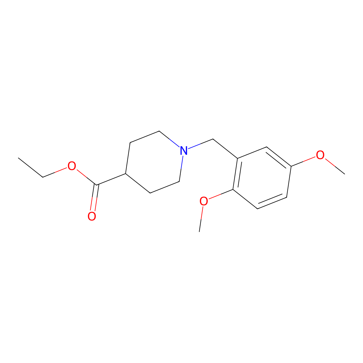 Ethyl 1-(2,5-dimethoxybenzyl)piperidine-4-carboxylate molecular structure, CAS 414881-73-5