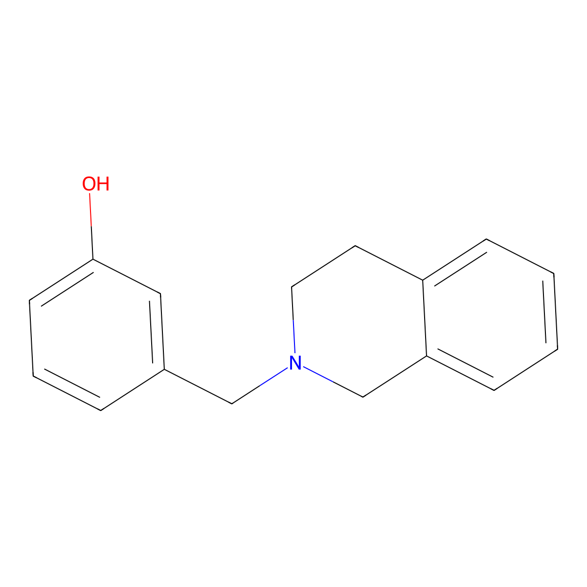 3-[(1,2,3,4-Tetrahydroisoquinolin-2-yl)methyl]phenol molecular structure, CAS 414881-77-9