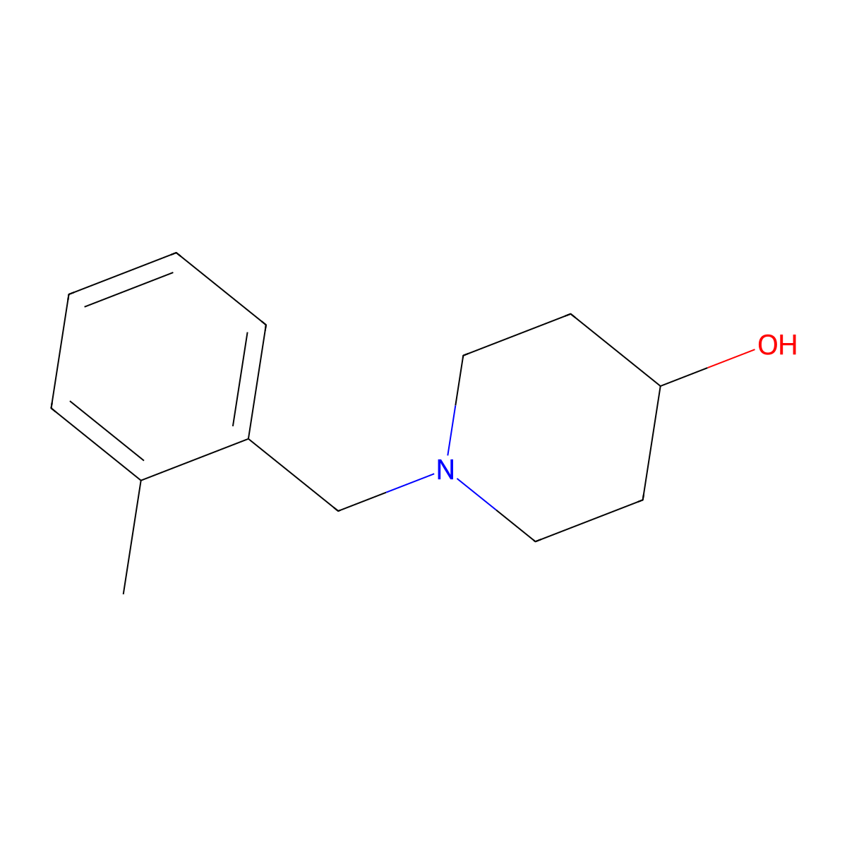1-(2-Methylbenzyl)piperidin-4-ol molecular structure, CAS 414882-65-8