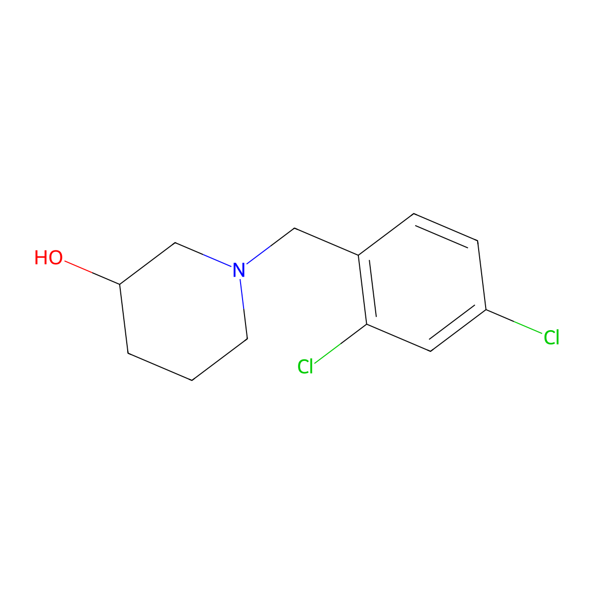 1-(2,4-Dichlorobenzyl)piperidin-3-ol molecular structure, CAS 414882-81-8