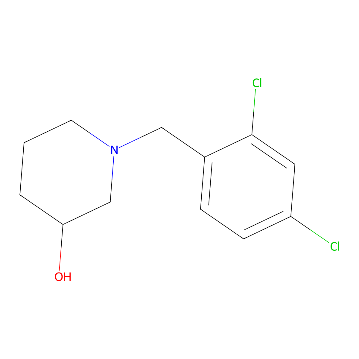 1-(2,4-Dichlorobenzyl)piperidin-3-ol molecular structure, CAS 414882-81-8