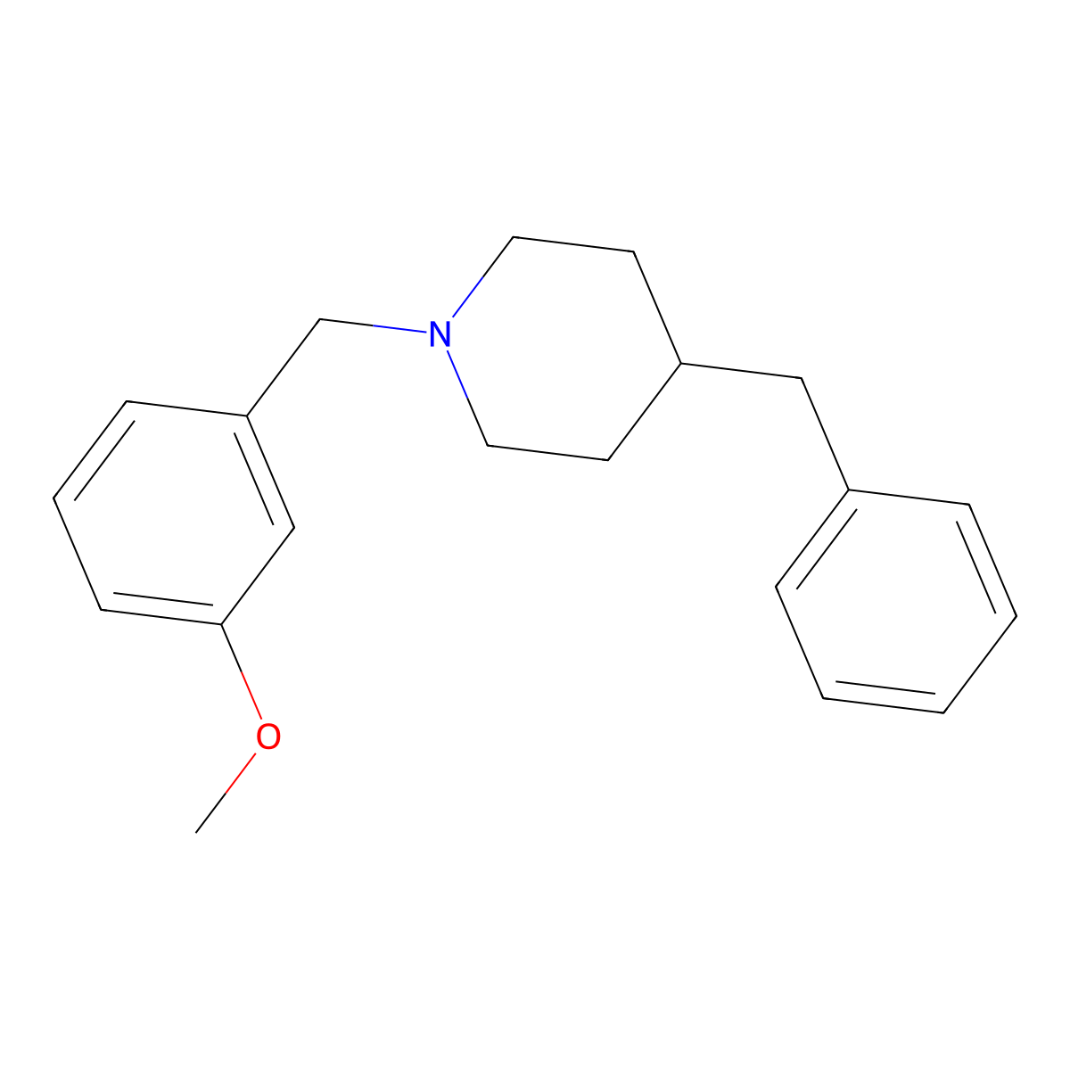 4-Benzyl-1-[(3-methoxyphenyl)methyl]piperidine molecular structure, CAS 414883-02-6