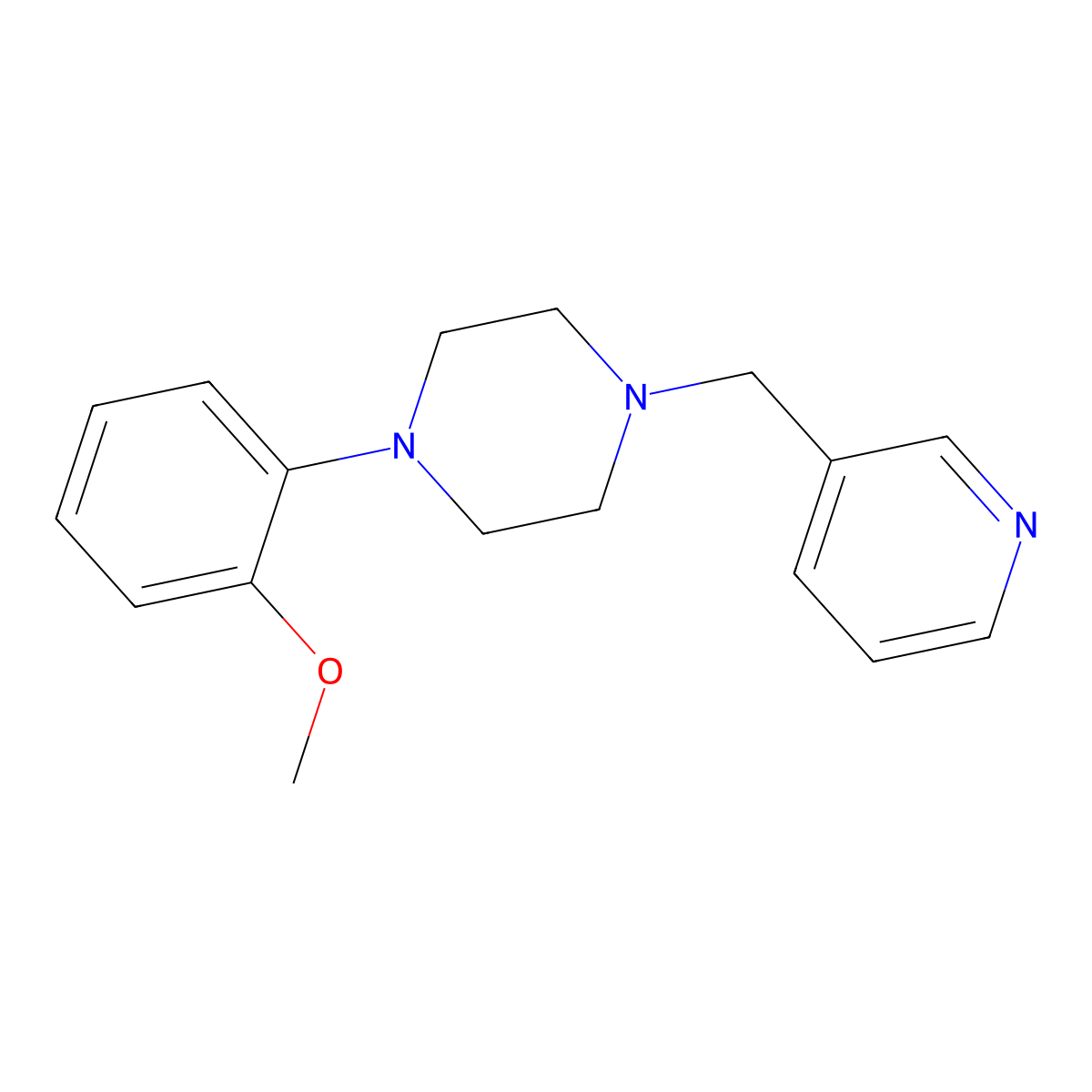 1-(2-Methoxyphenyl)-4-[(pyridin-3-yl)methyl]piperazine molecular structure, CAS 414883-30-0