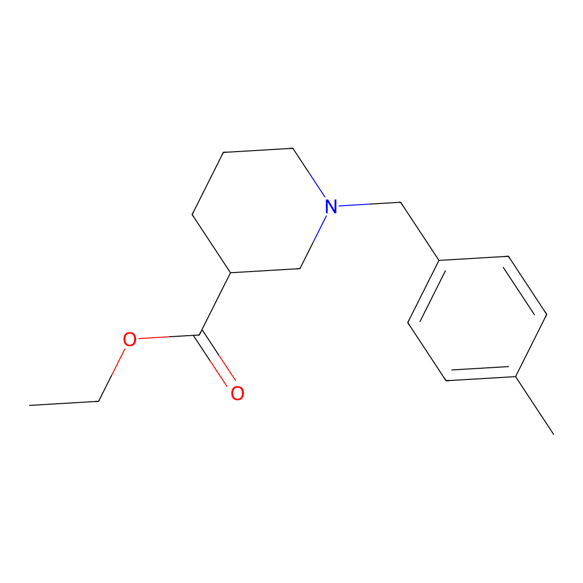 Ethyl 1-(4-methylbenzyl)piperidine-3-carboxylate molecular structure, CAS 414883-44-6