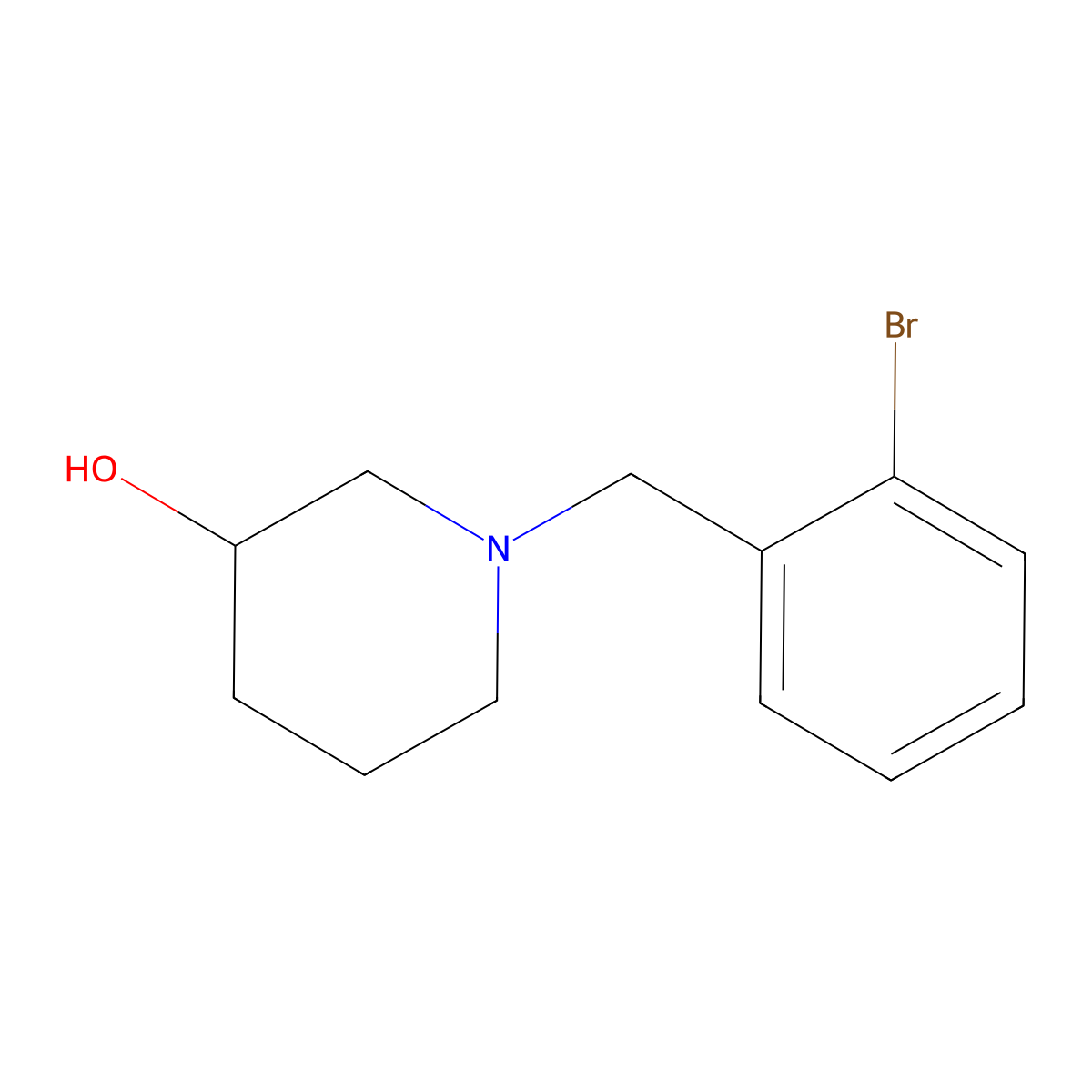 1-[(2-Bromophenyl)methyl]piperidin-3-ol molecular structure, CAS 414883-57-1