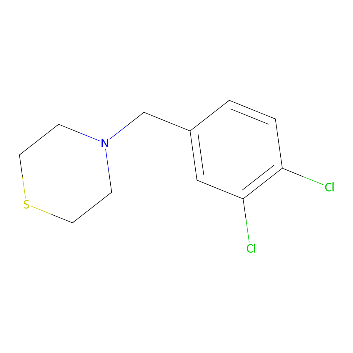 4-(3,4-Dichlorobenzyl)thiomorpholine molecular structure, CAS 414883-72-0