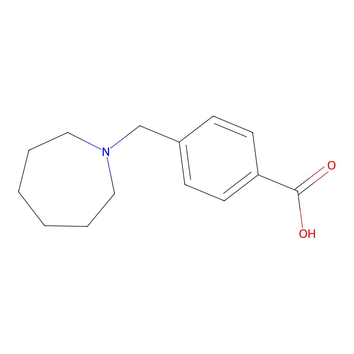 4-(Azepan-1-ylmethyl)benzoic acid molecular structure, CAS 414884-12-1