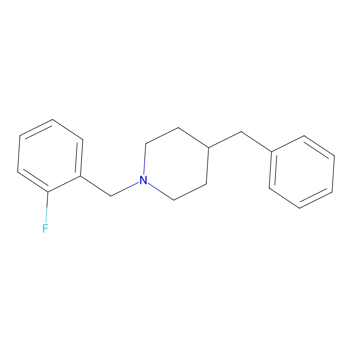 4-Benzyl-1-(2-fluorobenzyl)piperidine molecular structure, CAS 414884-17-6