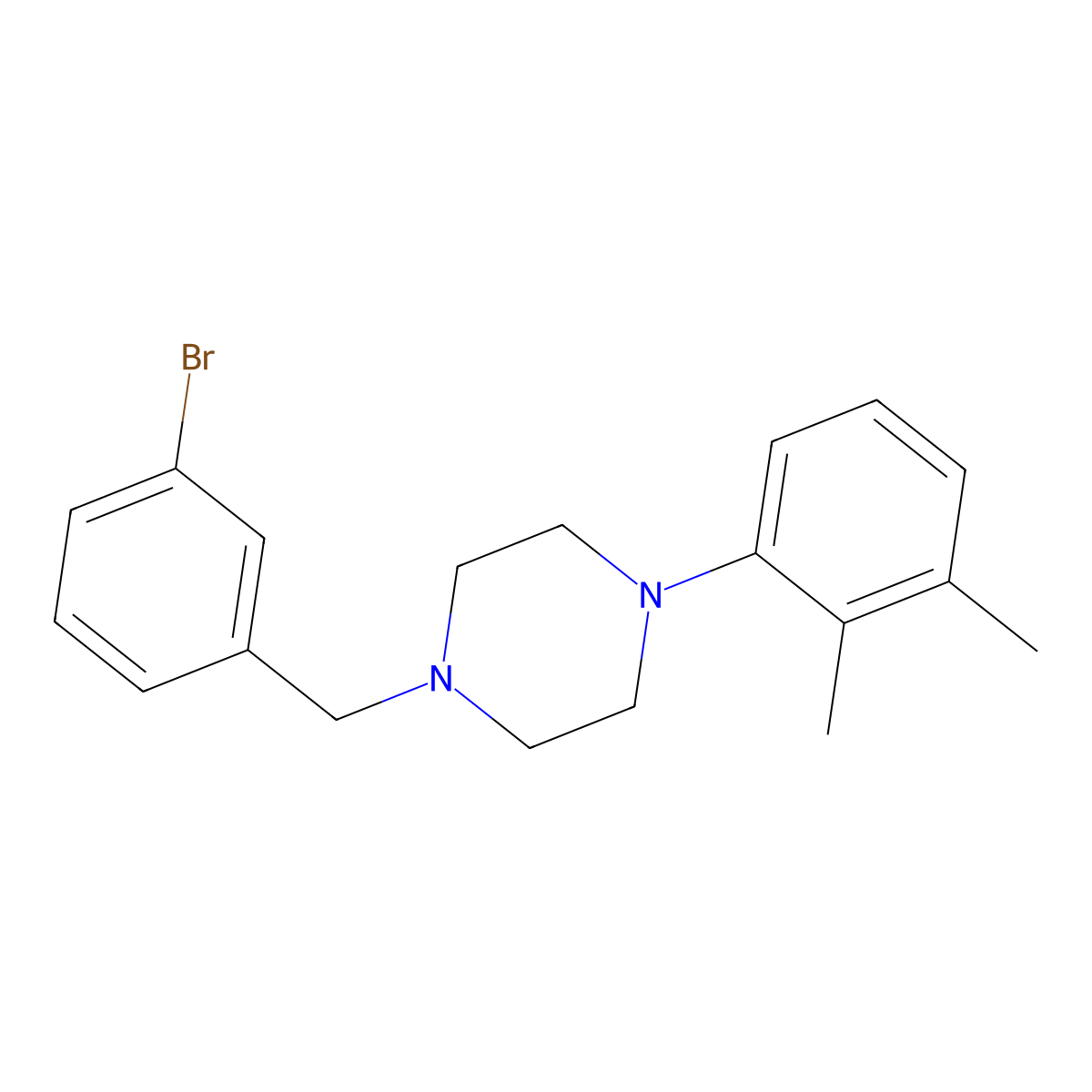 1-[(3-Bromophenyl)methyl]-4-(2,3-dimethylphenyl)piperazine molecular structure, CAS 414884-29-0