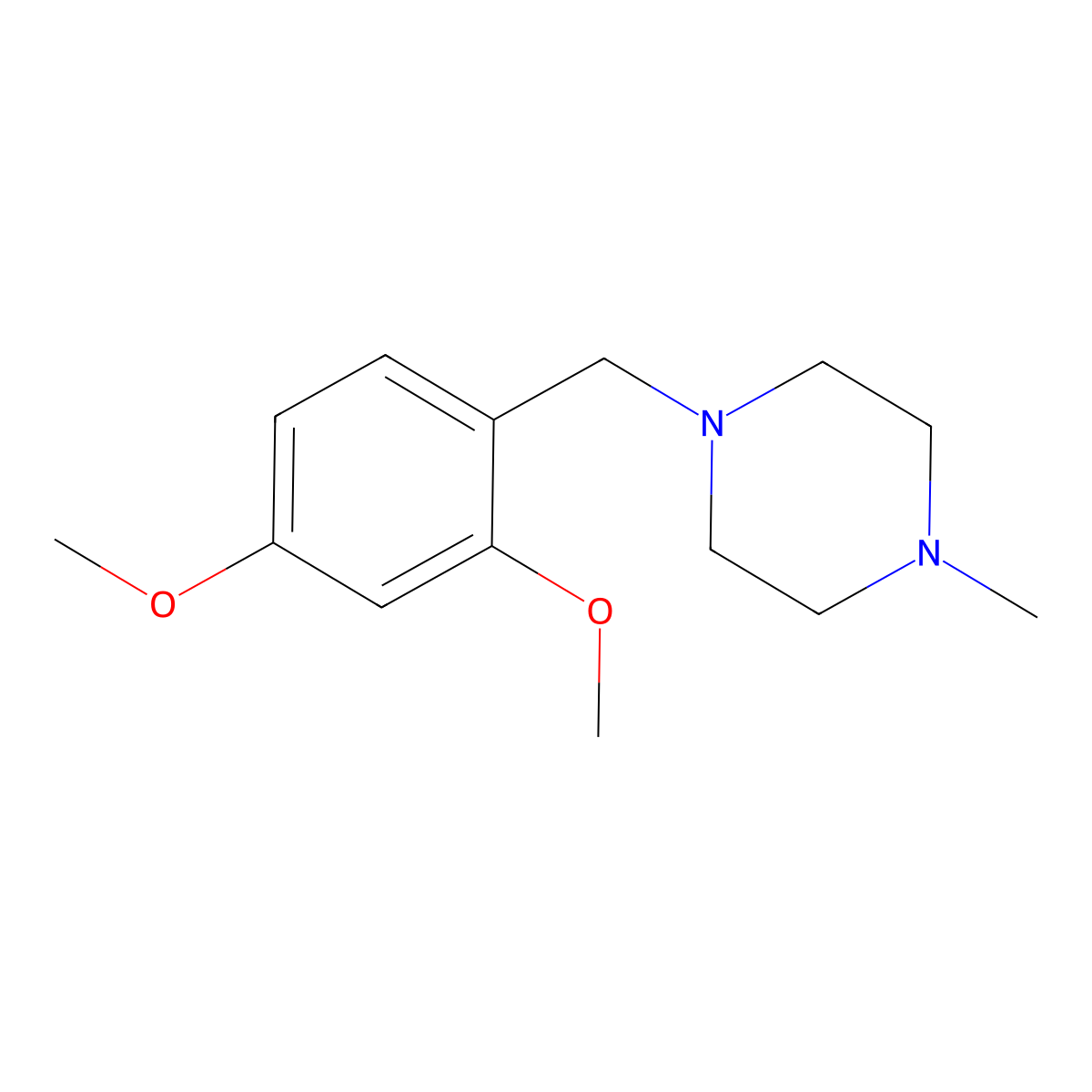 1-(2,4-Dimethoxybenzyl)-4-methylpiperazine molecular structure, CAS 414885-02-2