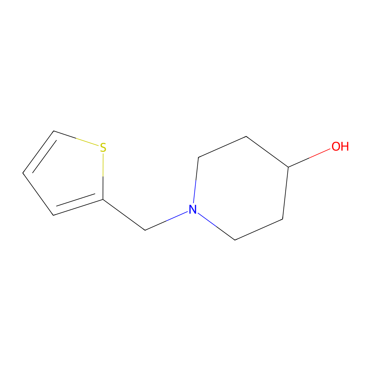 1-(Thiophen-2-ylmethyl)piperidin-4-ol molecular structure, CAS 414885-40-8