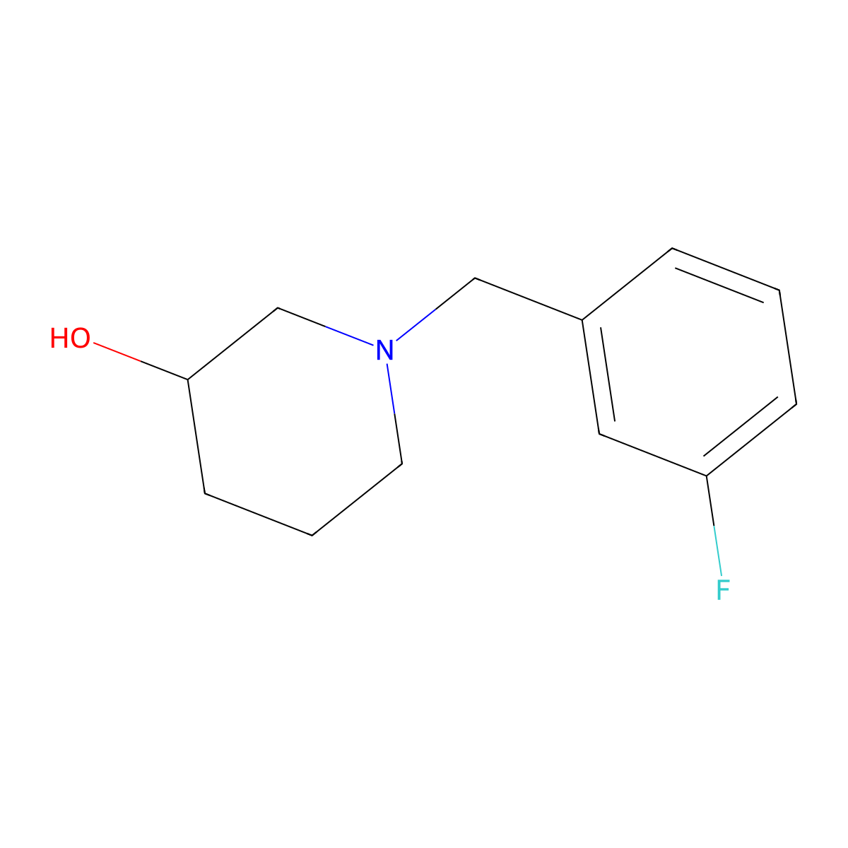 1-(3-Fluorobenzyl)piperidin-3-ol molecular structure, CAS 414885-51-1