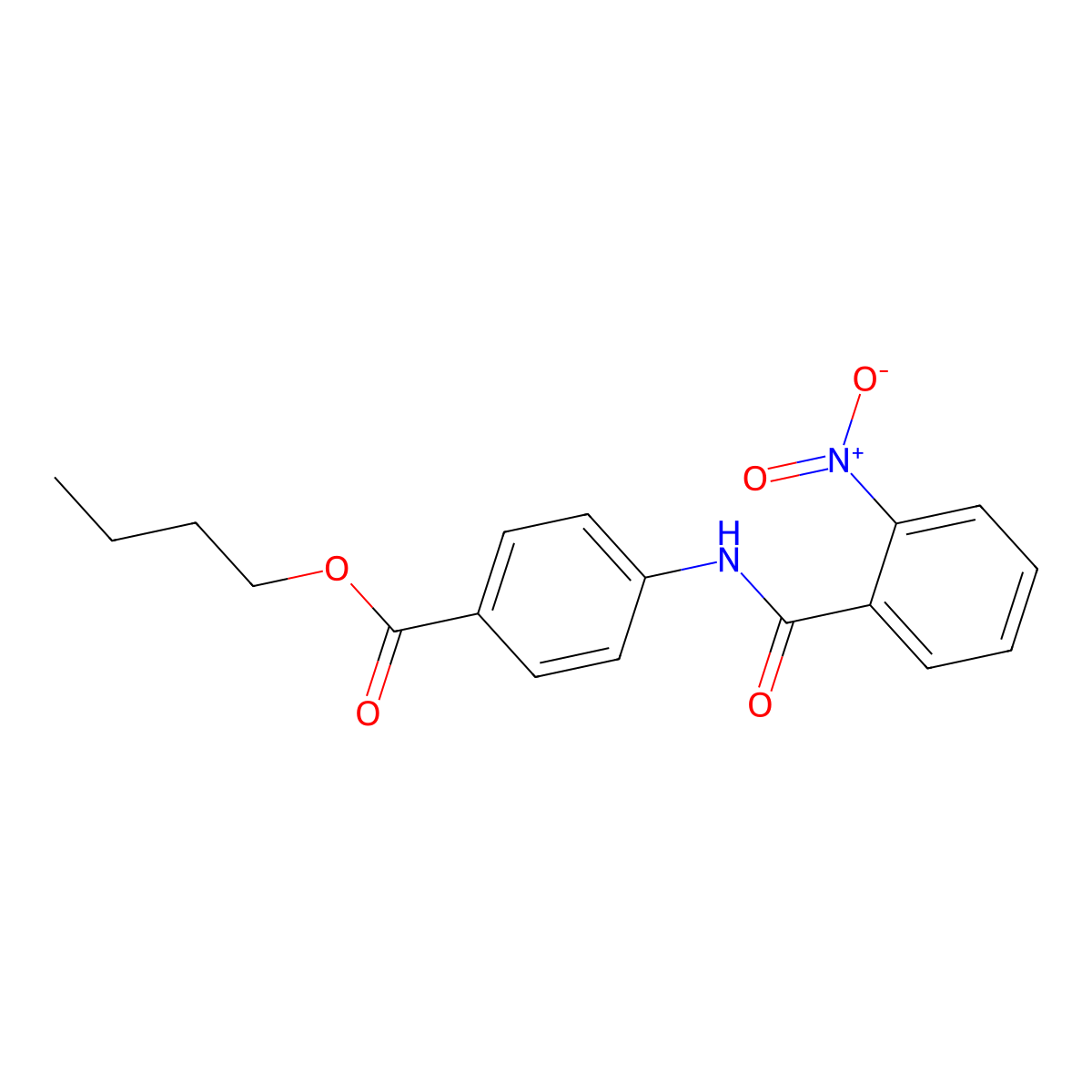 Butyl 4-[(2-nitrobenzoyl)amino]benzoate molecular structure, CAS 414885-71-5