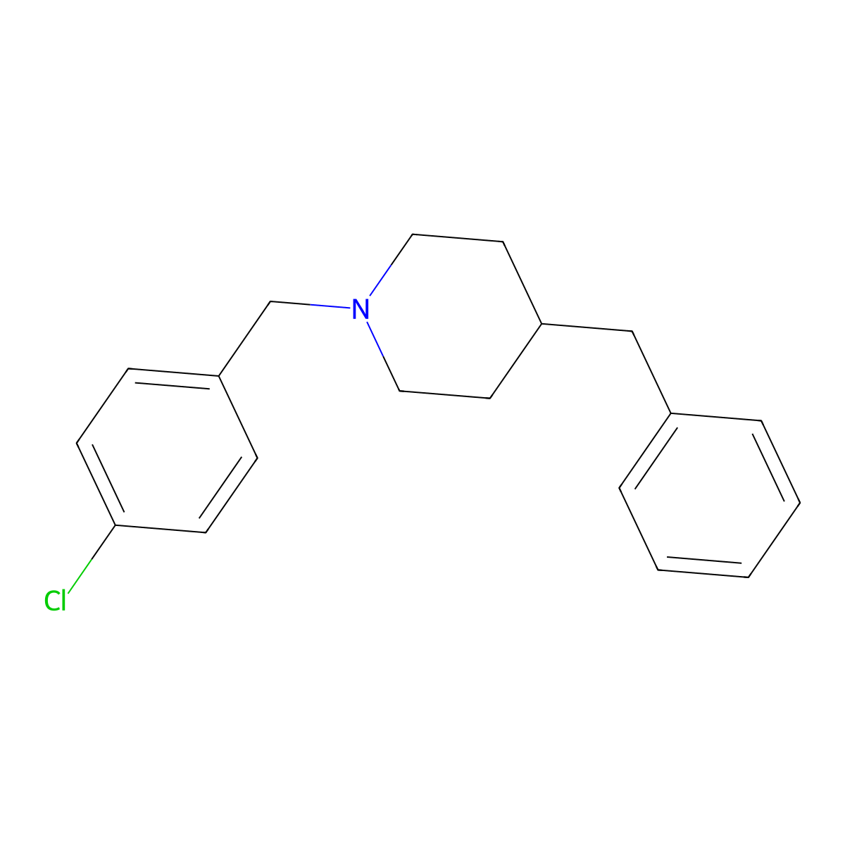 4-Benzyl-1-(4-chlorobenzyl)piperidine molecular structure, CAS 414885-76-0