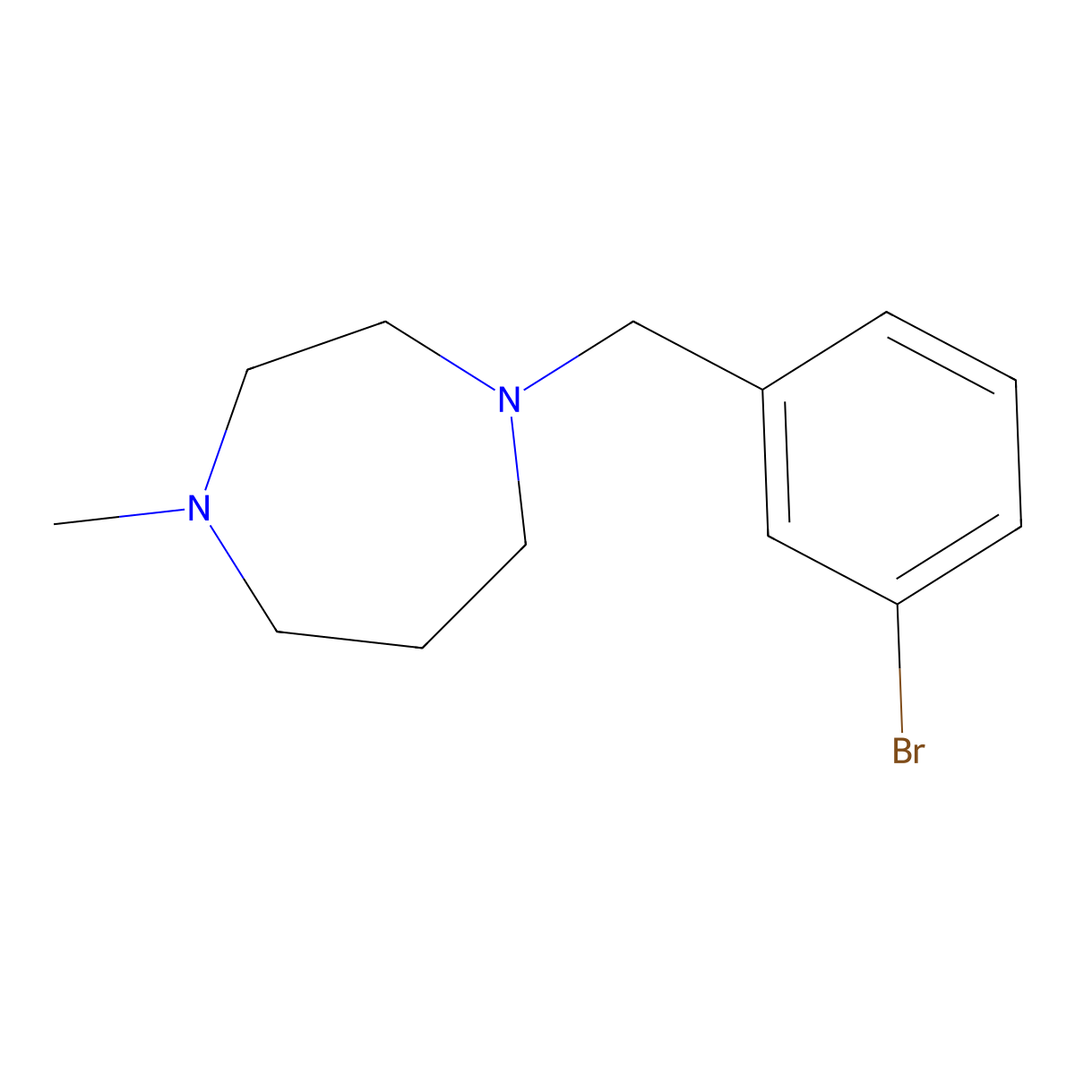 1-[(3-Bromophenyl)methyl]-4-methyl-1,4-diazepane molecular structure, CAS 414885-80-6
