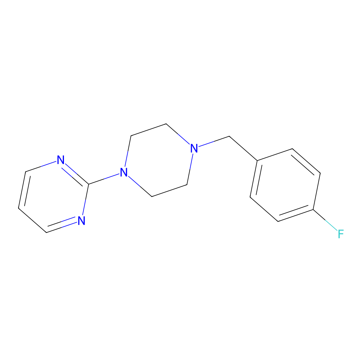 2-[4-(4-Fluorobenzyl)-1-piperazinyl]pyrimidine molecular structure, CAS 414886-02-5