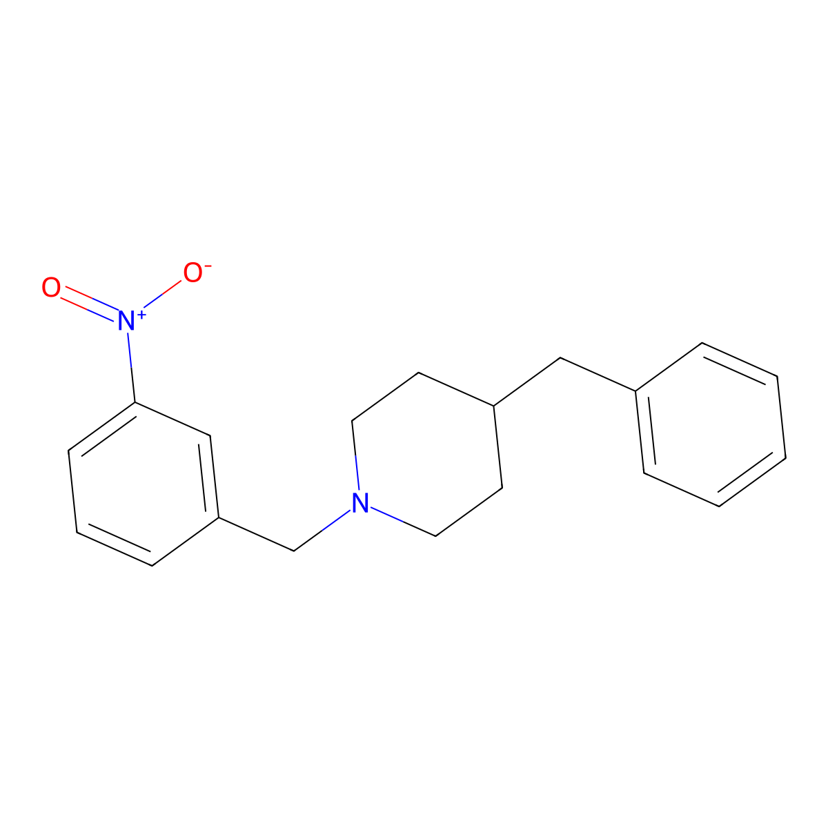 1-((3-Nitrophenyl)methyl)-4-(phenylmethyl)piperidine molecular structure, CAS 414886-04-7