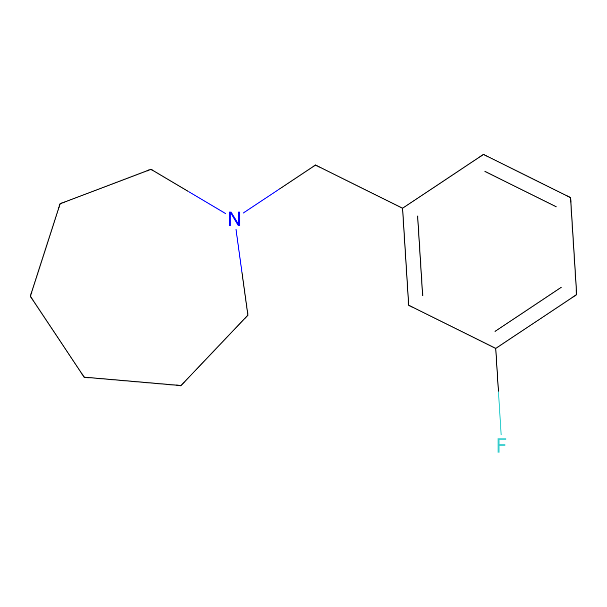 1-[(3-Fluorophenyl)methyl]azepane molecular structure, CAS 414886-24-1
