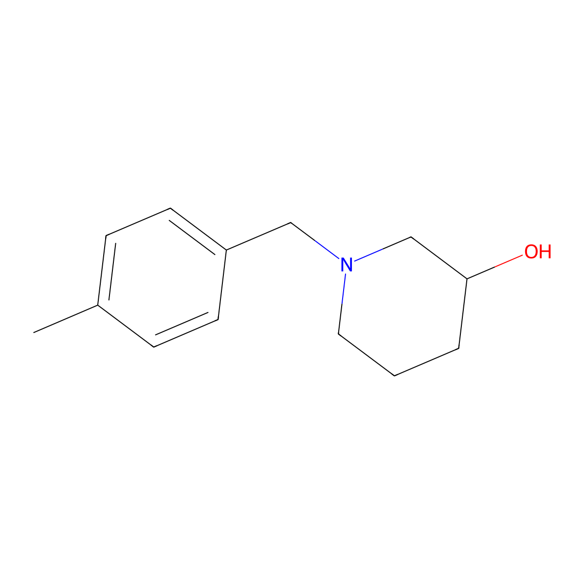 1-(4-Methylbenzyl)piperidin-3-ol molecular structure, CAS 414886-29-6