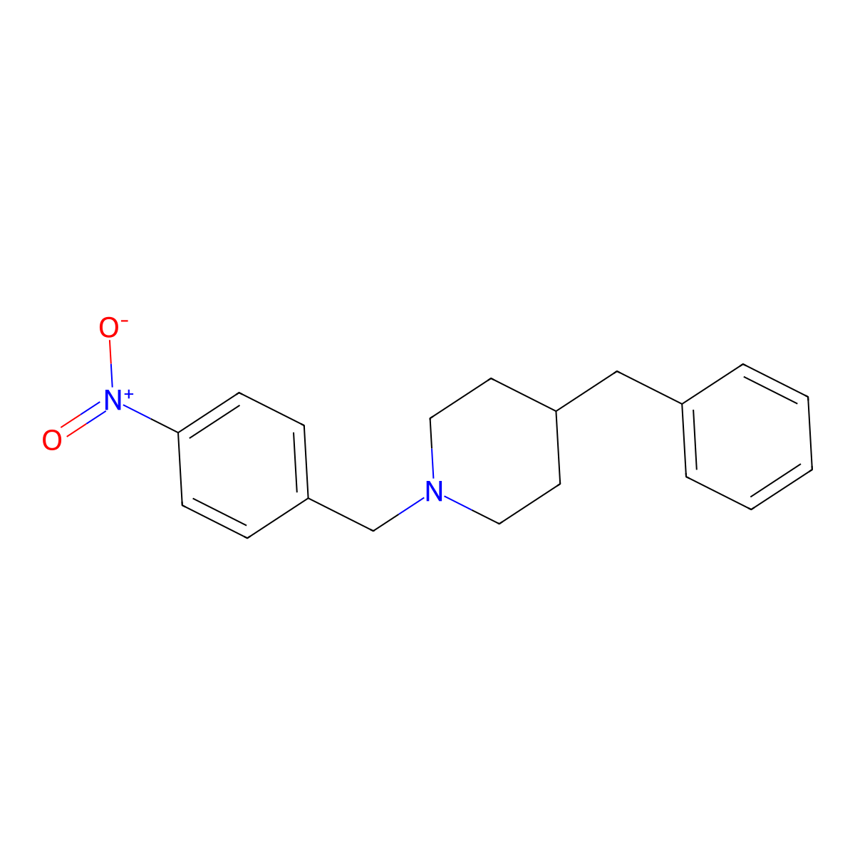 4-Benzyl-1-(4-nitrobenzyl)piperidine molecular structure, CAS 414886-52-5