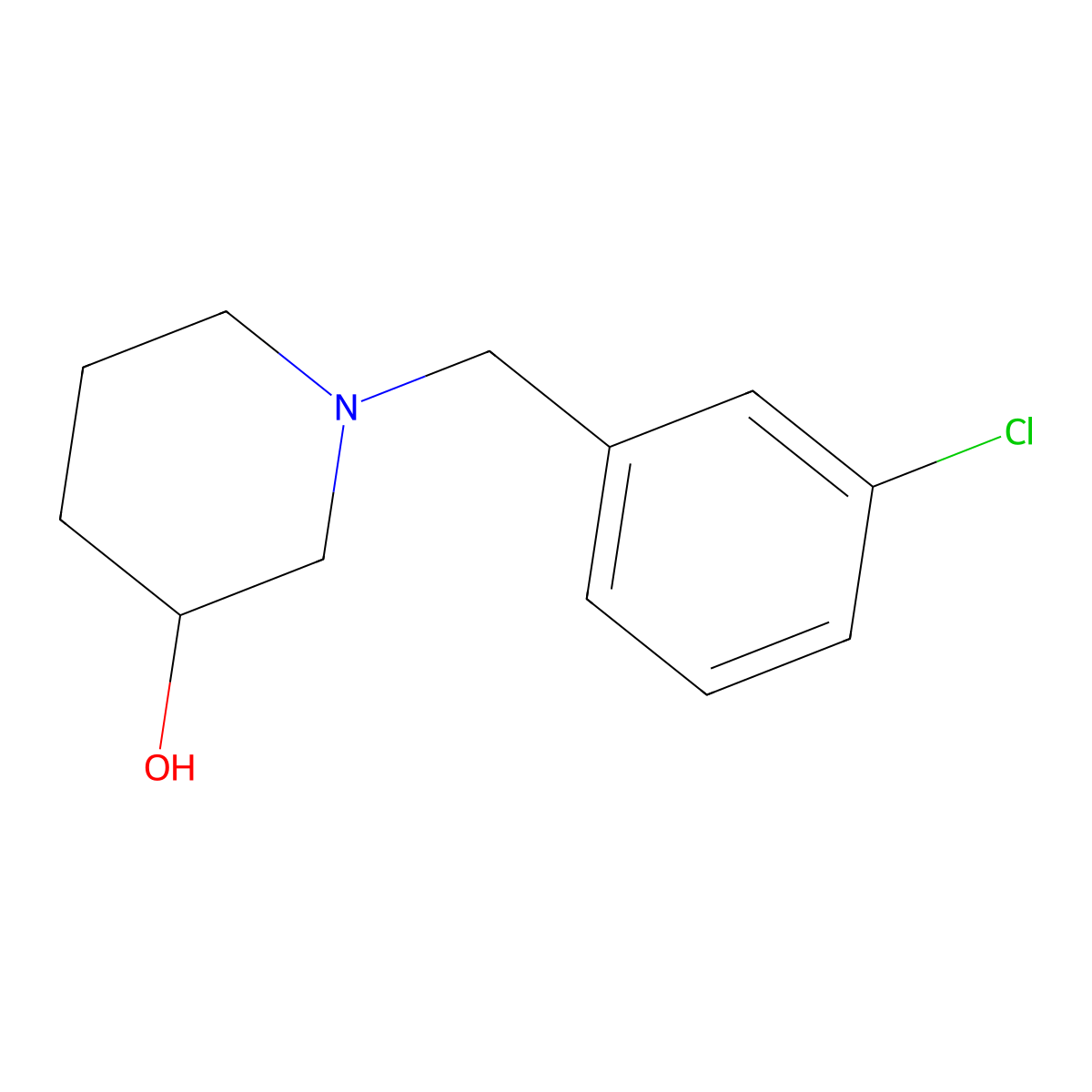 1-(3-Chlorobenzyl)piperidin-3-ol molecular structure, CAS 414886-77-4