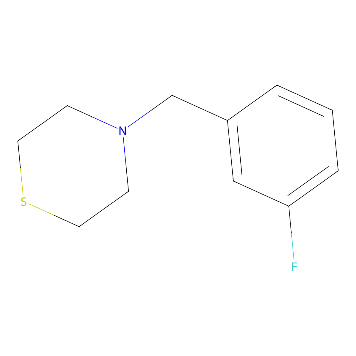 4-(3-Fluorobenzyl)thiomorpholine molecular structure, CAS 414886-80-9