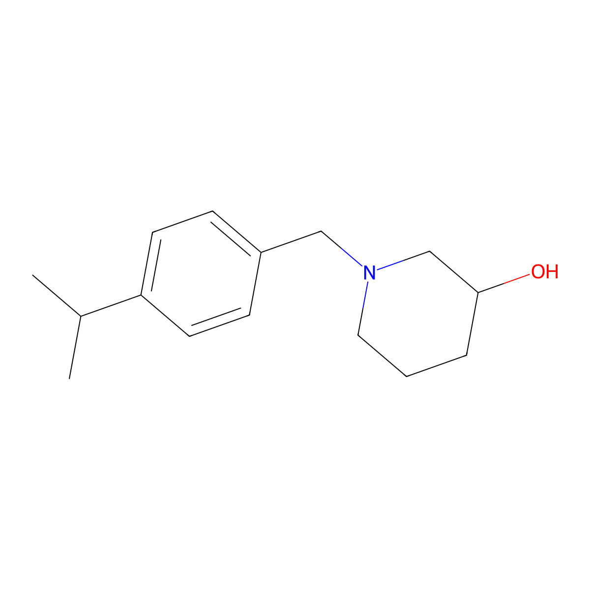 1-{[4-(Propan-2-yl)phenyl]methyl}piperidin-3-ol molecular structure, CAS 414886-97-8