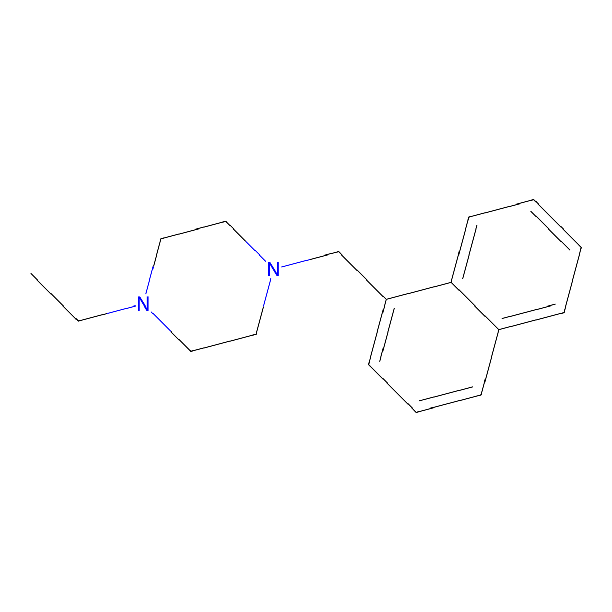 1-Ethyl-4-(naphthalen-1-ylmethyl)piperazine molecular structure, CAS 414887-45-9
