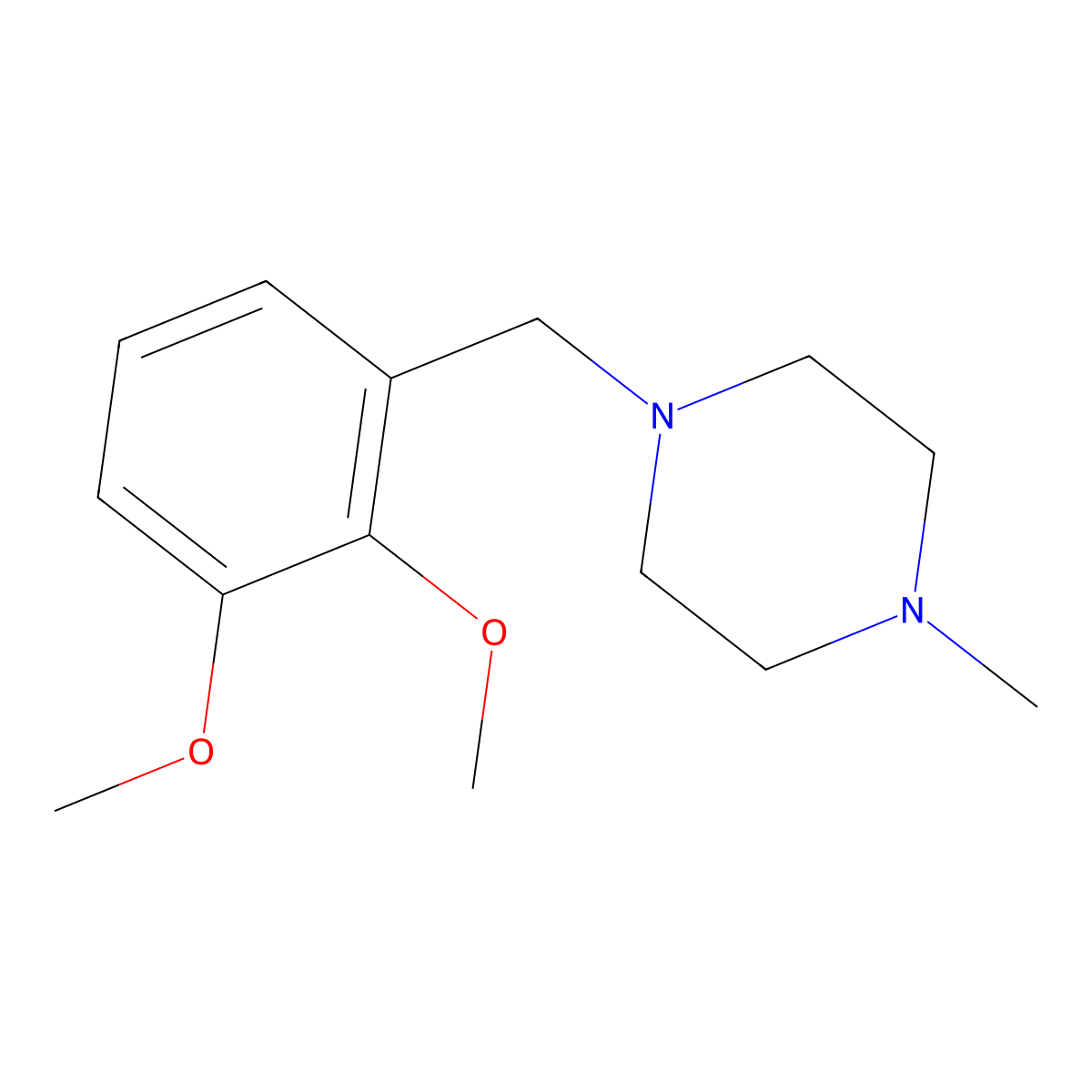 1-(2,3-Dimethoxybenzyl)-4-methylpiperazine molecular structure, CAS 414887-53-9