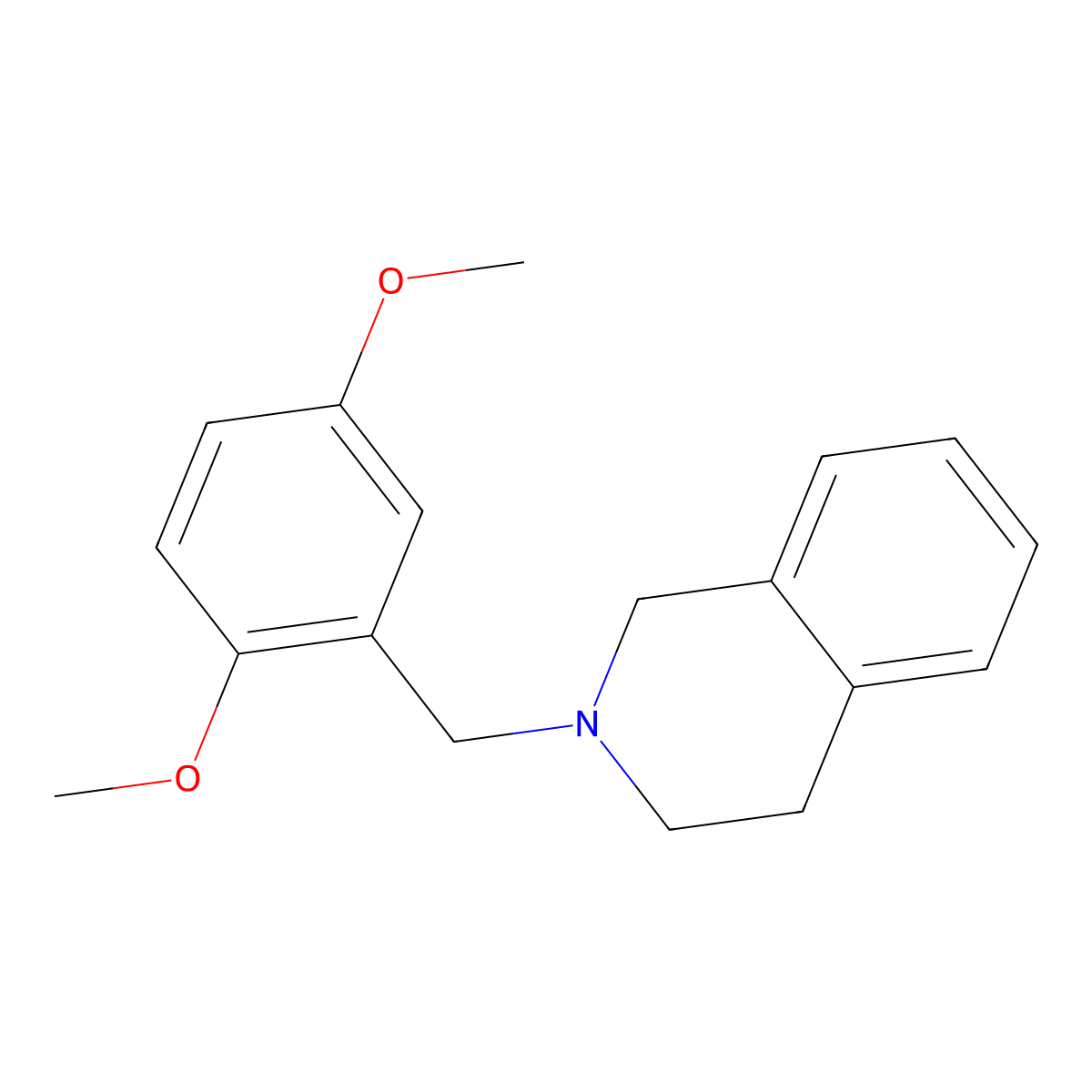 2-[(2,5-dimethoxyphenyl)methyl]-3,4-dihydro-1H-isoquinoline molecular structure, CAS 414887-60-8