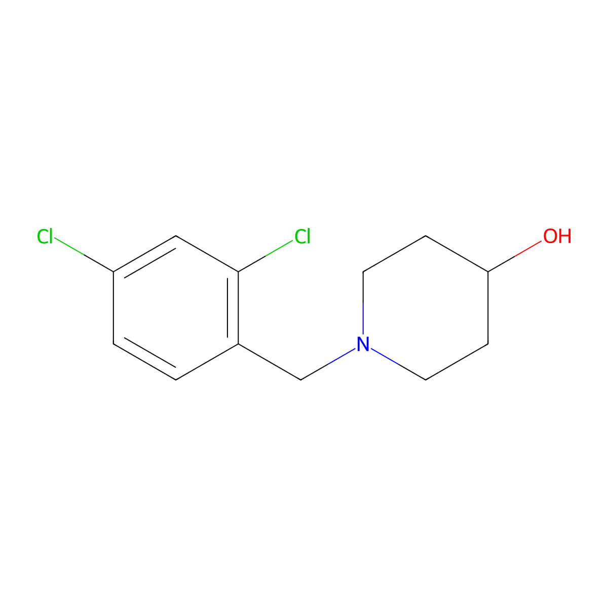 1-(2,4-Dichlorobenzyl)piperidin-4-ol molecular structure, CAS 414888-78-1