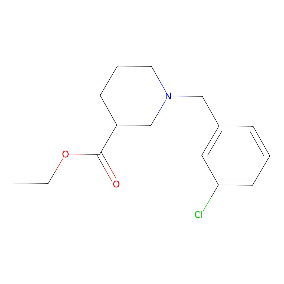 Ethyl 1-(3-chlorobenzyl)piperidine-3-carboxylate molecular structure, CAS 414889-03-5