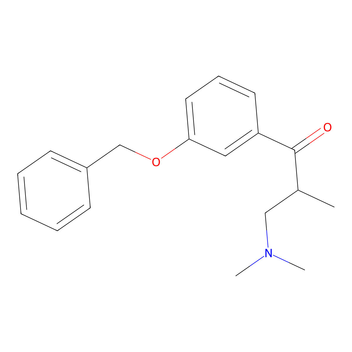 1-(3-(Benzyloxy)phenyl)-3-(dimethylamino)-2-methylpropan-1-one molecular structure, CAS 41489-62-7