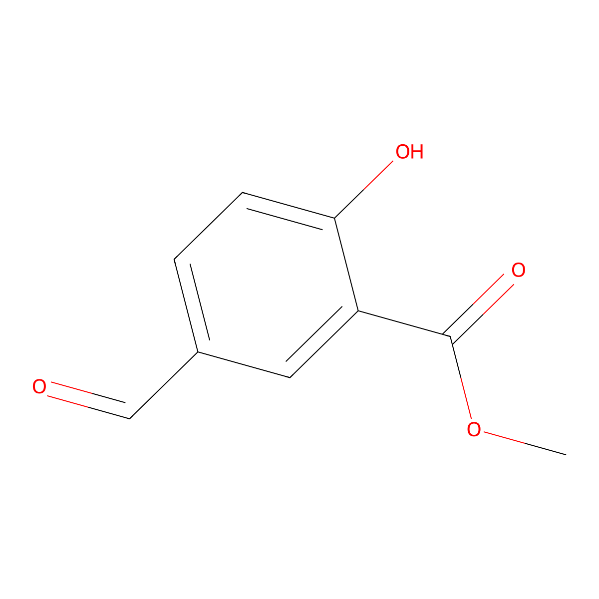 Methyl 5-Formylsalicylate molecular structure, CAS 41489-76-3