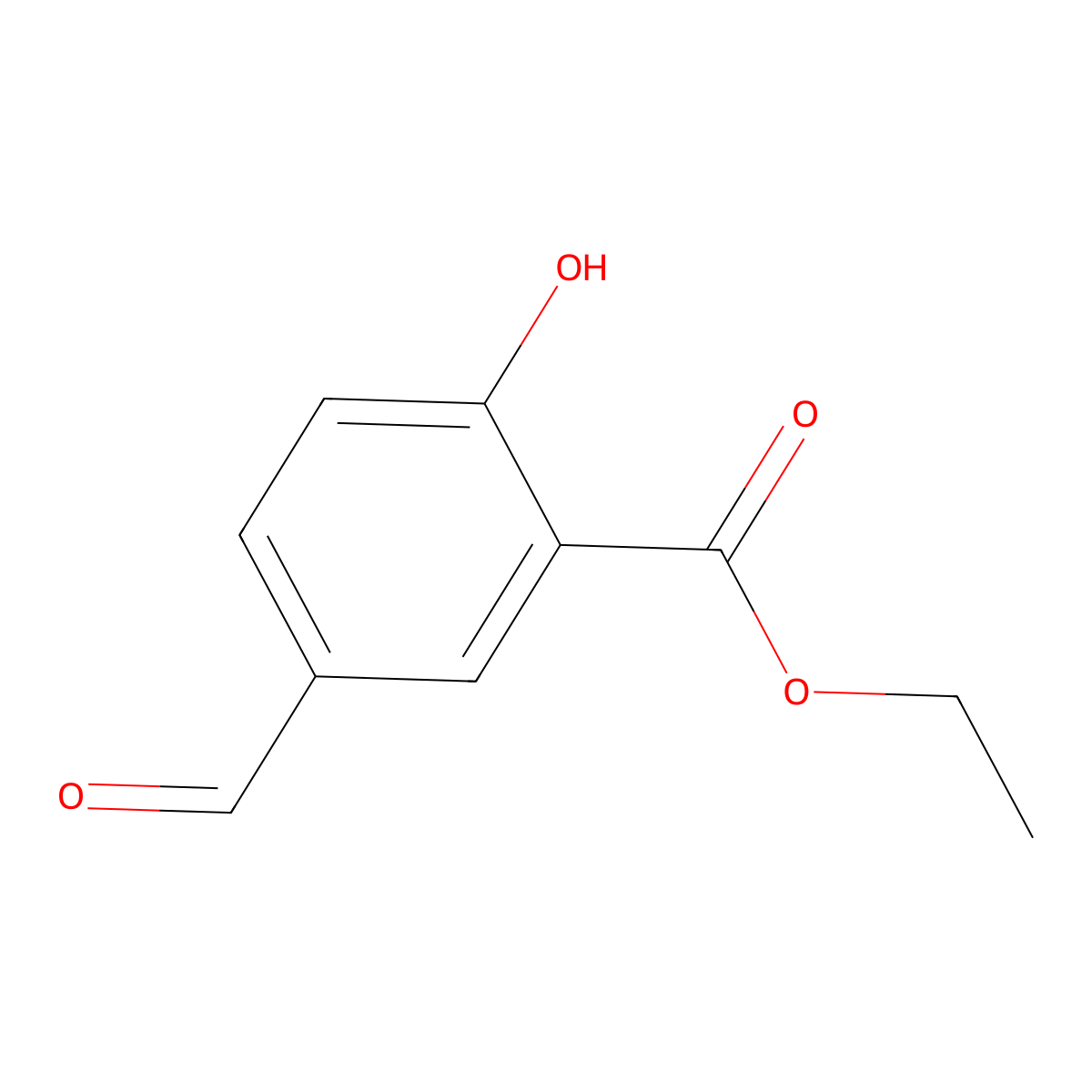Ethyl 5-formyl-2-hydroxybenzoate molecular structure, CAS 41489-78-5