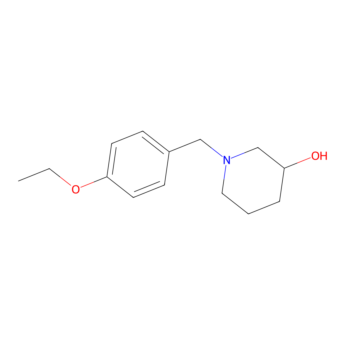 1-[(4-Ethoxyphenyl)methyl]piperidin-3-ol molecular structure, CAS 414890-60-1