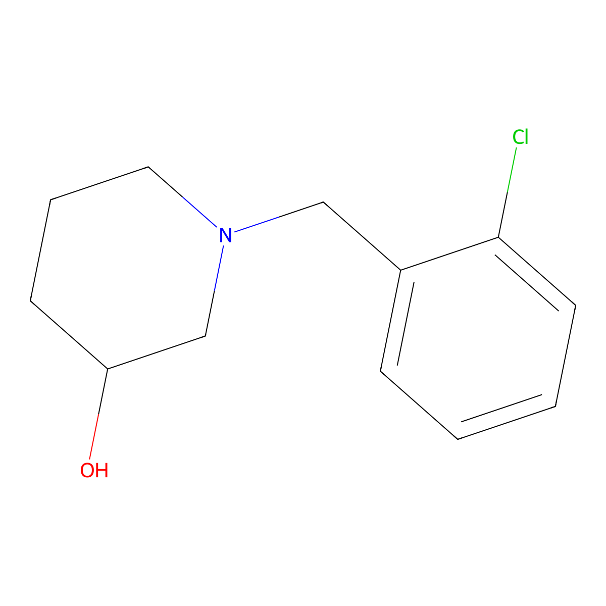 1-(2-Chlorobenzyl)piperidin-3-ol molecular structure, CAS 414890-85-0