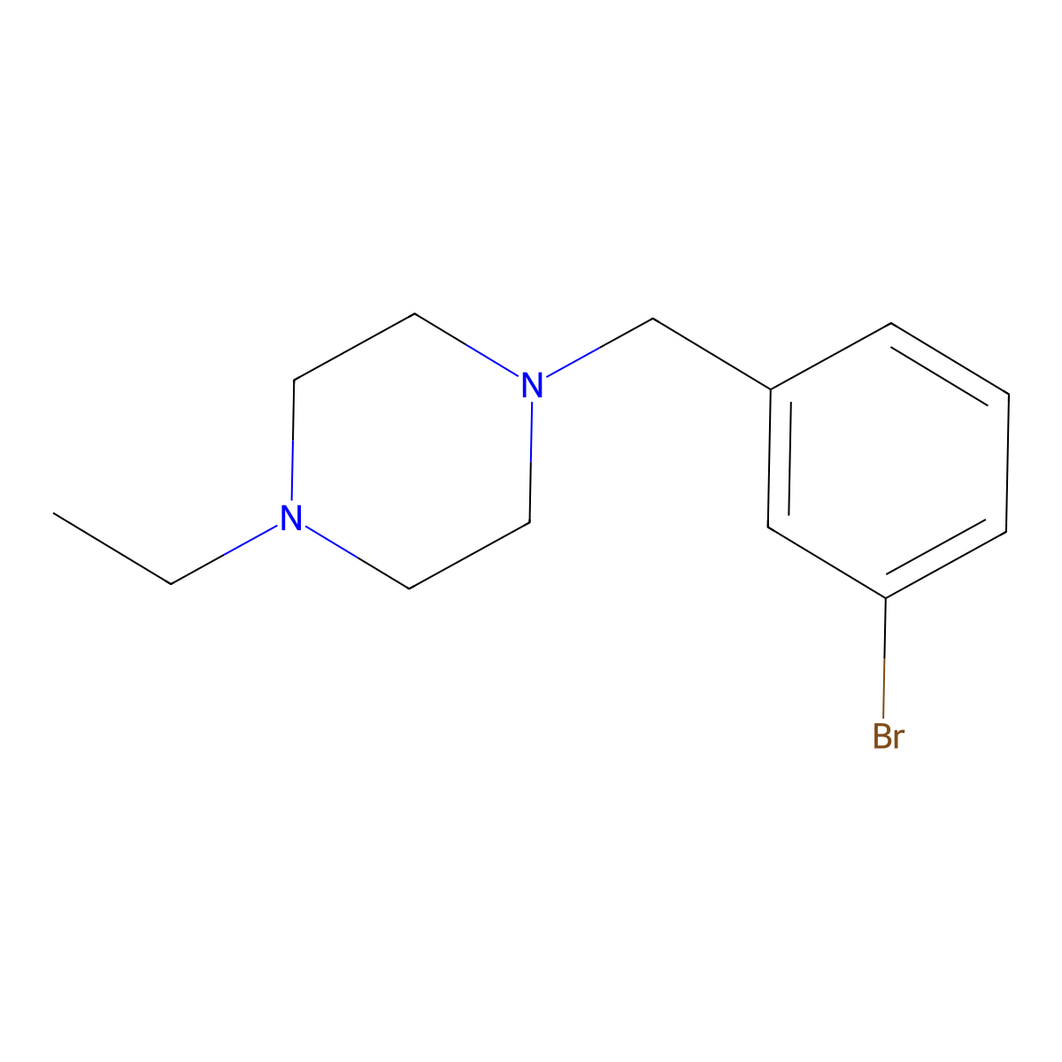1-(3-Bromobenzyl)-4-ethylpiperazine molecular structure, CAS 414892-31-2