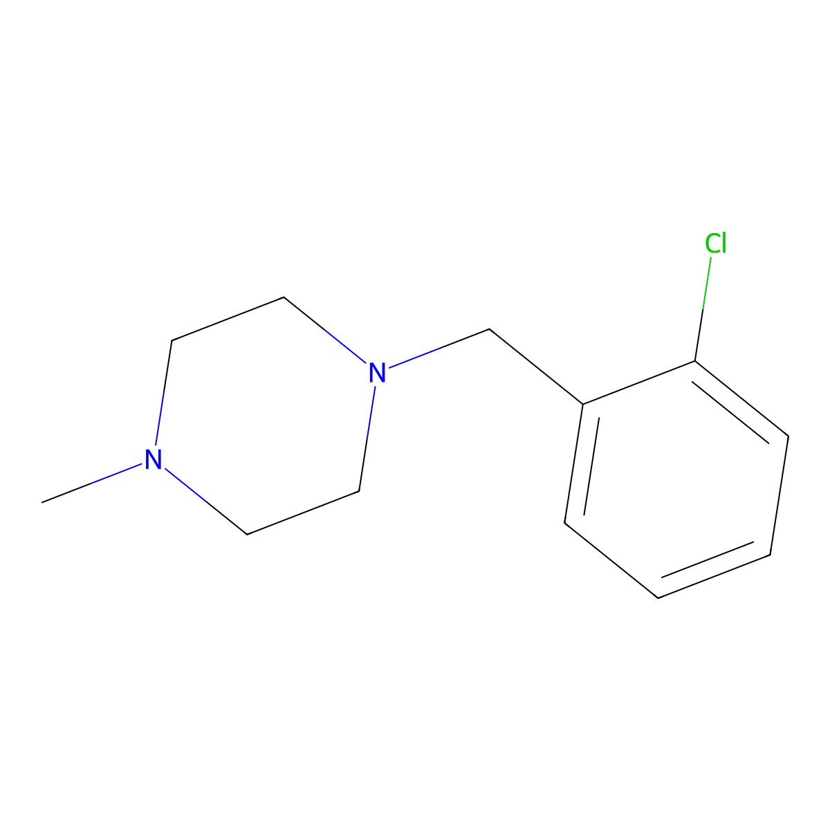 1-(2-Chlorobenzyl)-4-methylpiperazine molecular structure, CAS 414892-32-3