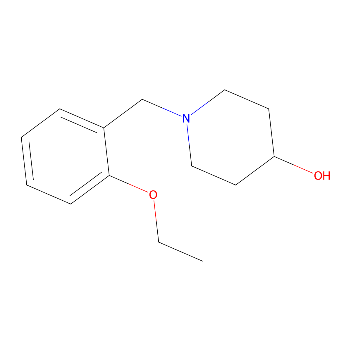 1-[(2-Ethoxyphenyl)methyl]piperidin-4-ol molecular structure, CAS 414892-35-6