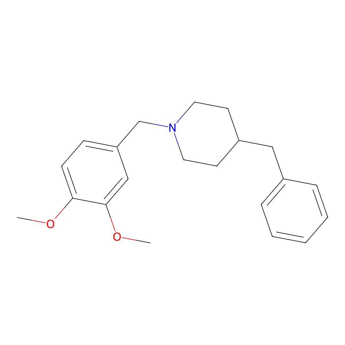 4-Benzyl-1-(3,4-dimethoxybenzyl)piperidine molecular structure, CAS 414892-56-1