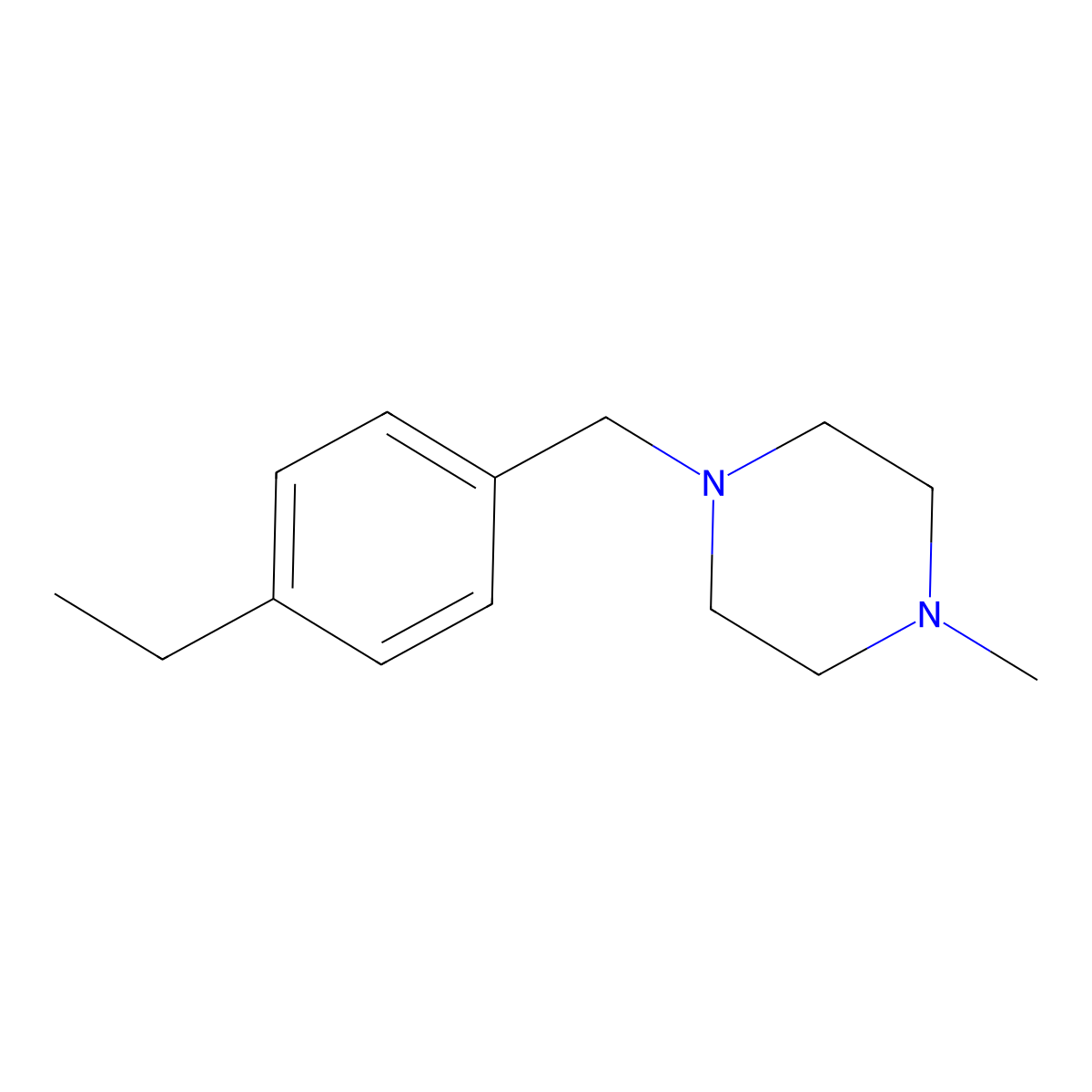 1-(4-Ethylbenzyl)-4-methylpiperazine molecular structure, CAS 414892-65-2