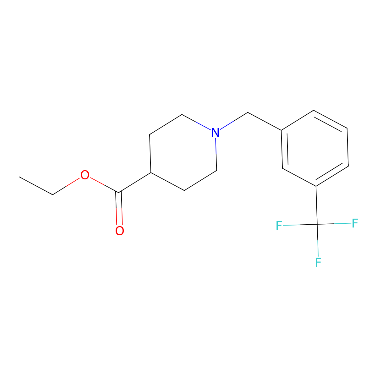 Ethyl 1-(3-Trifluoromethyl-benzyl)-piperidine-4-carboxylate molecular structure, CAS 414893-38-2