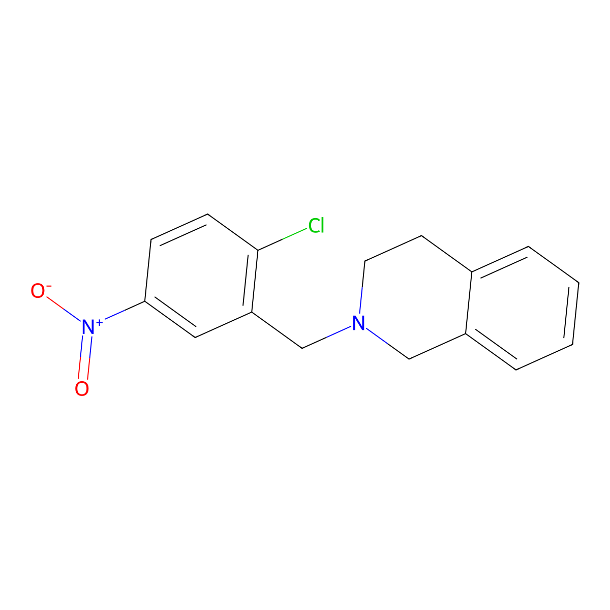 2-[(2-chloro-5-nitrophenyl)methyl]-3,4-dihydro-1H-isoquinoline molecular structure, CAS 414893-82-6