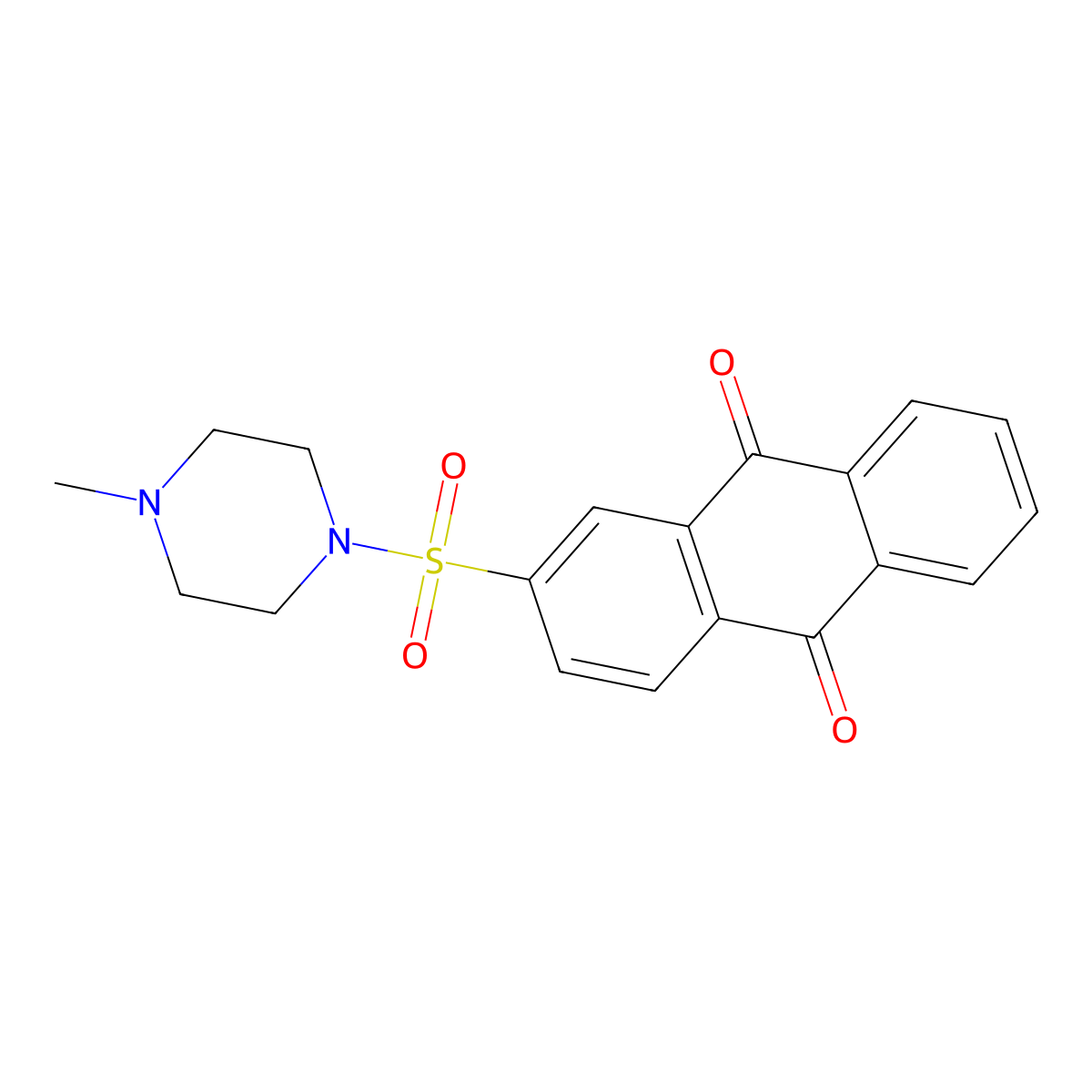 2-(4-Methyl-piperazine-1-sulfonyl)-anthraquinone molecular structure, CAS 414894-55-6
