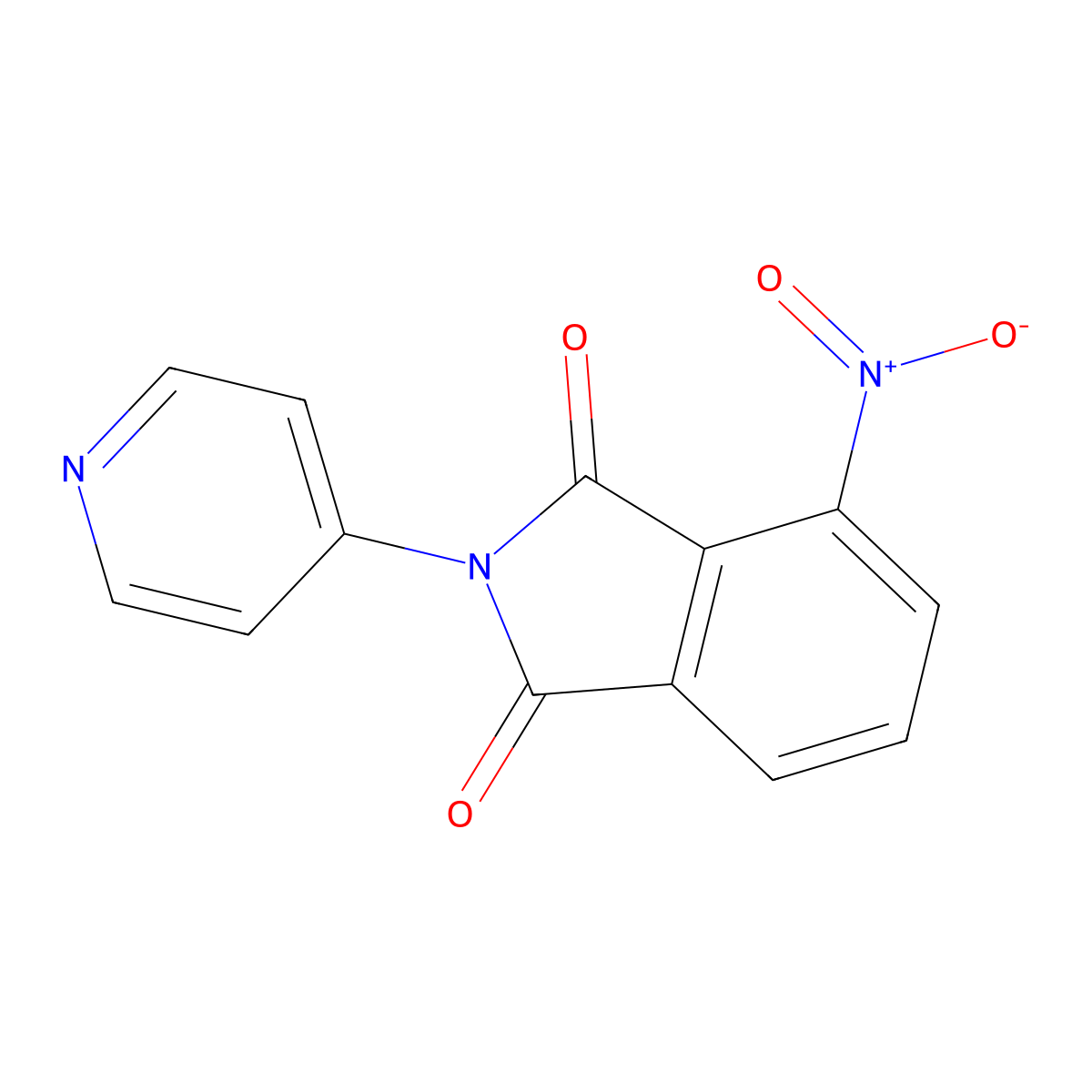 4-Nitro-2-pyridin-4-ylisoindole-1,3-dione molecular structure, CAS 414894-85-2