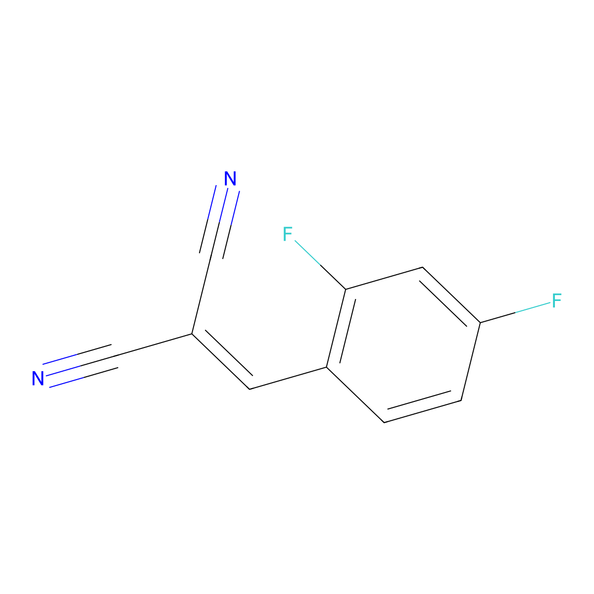 2-[(2,4-Difluorophenyl)methylidene]propanedinitrile molecular structure, CAS 414895-45-7