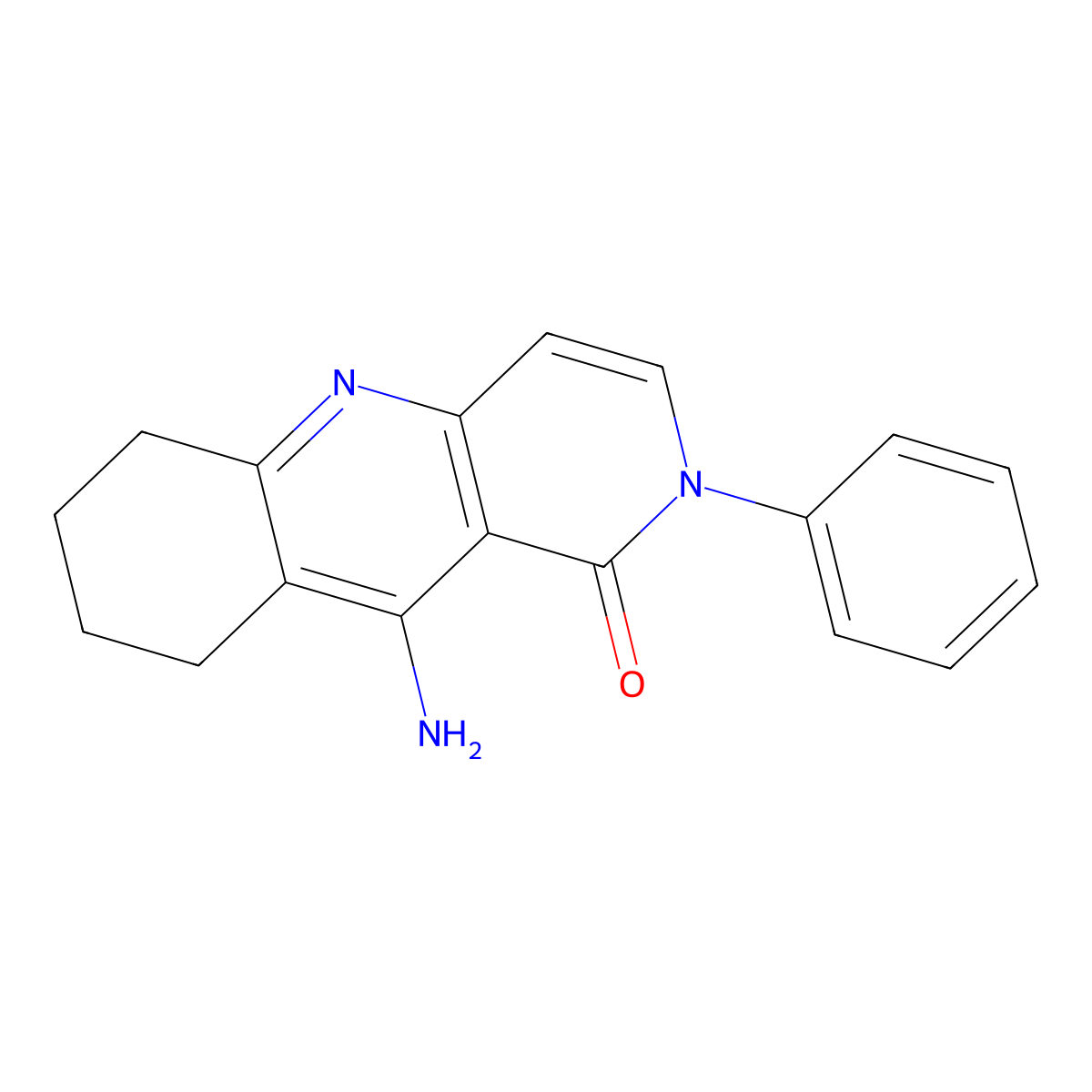 10-amino-2-phenyl-6,7,8,9-tetrahydrobenzo[b][1,6]naphthyridin-1(2H)-one molecular structure, CAS 414896-27-8