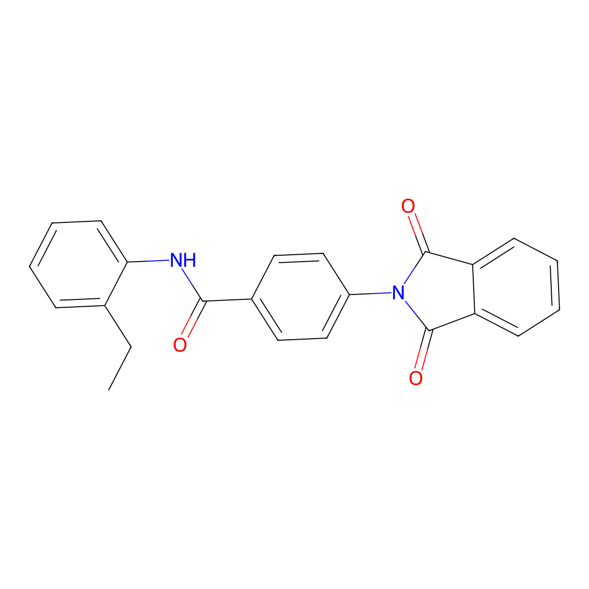 4-(1,3-dioxoisoindolin-2-yl)-N-(2-ethylphenyl)benzamide molecular structure, CAS 414897-12-4